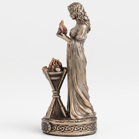 Veronese Design 3 1/2 Inch Brigid The Irish Goddess of Hearth and Warmth Polyresin Hand Painted Bronze Finish Home Decor Miniature Collectible Figurine in Saudi Arabia