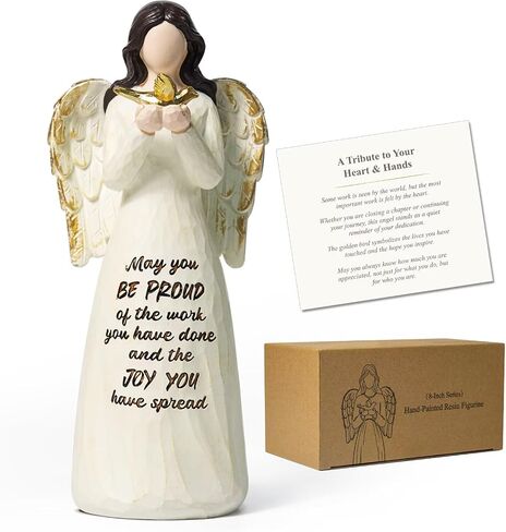 Teacher Gifts for Women, Angel Figurines for Teacher Appreciation Gifts, Thank You Teachers Gift for Birthday,Teachers Day from Students for Home Tabletop Shelf Decor, White, Resin in Kuwait