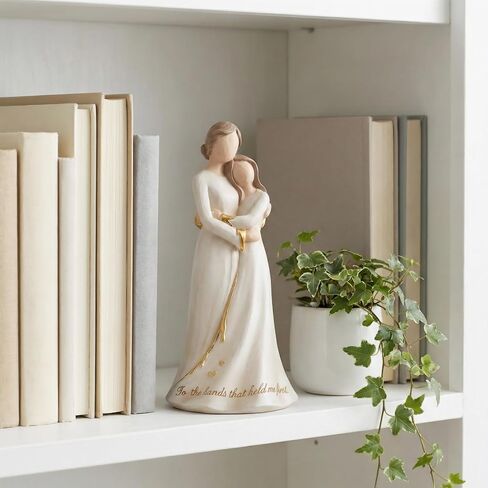 Mothers Day Gifts for Mom from Daughter - Hand Painted Resin Mother Daughter Figurine with Gold Accents, Mom Birthday Gifts & Christmas Presents, Sculpted Statue Home Decor, Wedding Keepsake in Saudi Arabia