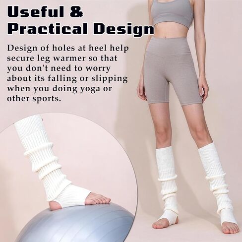 3 PCS Leg Warmers for Women, Retro Knit Ballet Leg Warmers, Fashion Soft Accessories for Party Sports Yoga Dance (Black, White, Grey) in Saudi Arabia