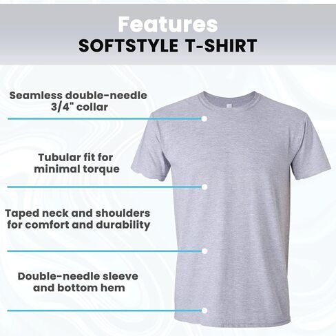 Gildan Unisex Softstyle Cotton T-Shirt, Adult Mens Tee, Multipack 1I3I6I10 Set of 10, L Multicolor in Kuwait