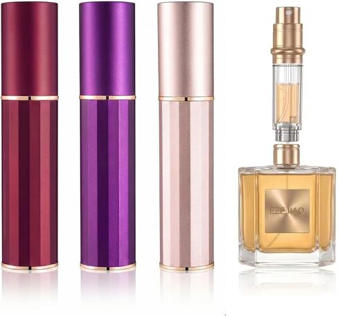 3PCS Perfume Travel Refillable, Perfume Atomizer Travel Perfume Bottle Refillable 5ml, Fast-Filling Leakproof Cologne Travel Bottle, Fragrances Dispenser Perfume Atomizer Spray for Men & Women in Saudi Arabia