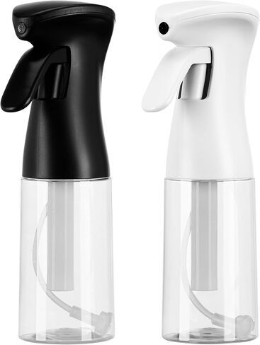 Spray Bottle for Hair – 2 Pack 200ml/6.8oz Fine Mist Water Spritzer, Refillable Empty Plastic Bottles for Hairstyling, Plants, Cleaning, Skin Care & Multi-Purpose Use in Saudi Arabia