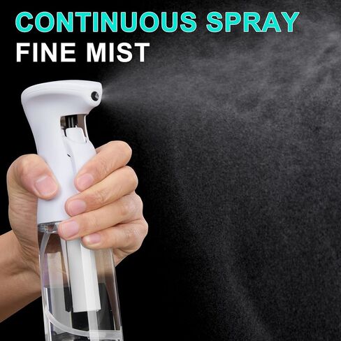 Spray Bottle for Hair – 2 Pack 200ml/6.8oz Fine Mist Water Spritzer, Refillable Empty Plastic Bottles for Hairstyling, Plants, Cleaning, Skin Care & Multi-Purpose Use in Saudi Arabia