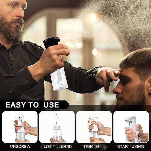 Spray Bottle for Hair – 2 Pack 200ml/6.8oz Fine Mist Water Spritzer, Refillable Empty Plastic Bottles for Hairstyling, Plants, Cleaning, Skin Care & Multi-Purpose Use in Saudi Arabia