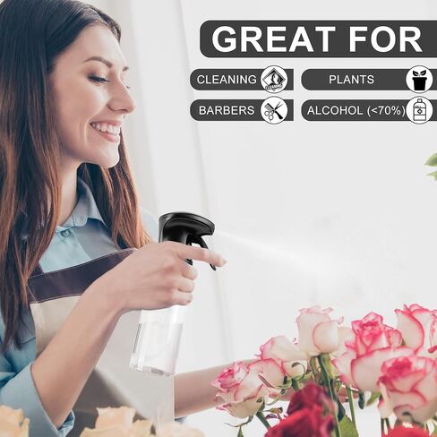 Spray Bottle for Hair – 2 Pack 200ml/6.8oz Fine Mist Water Spritzer, Refillable Empty Plastic Bottles for Hairstyling, Plants, Cleaning, Skin Care & Multi-Purpose Use in Saudi Arabia
