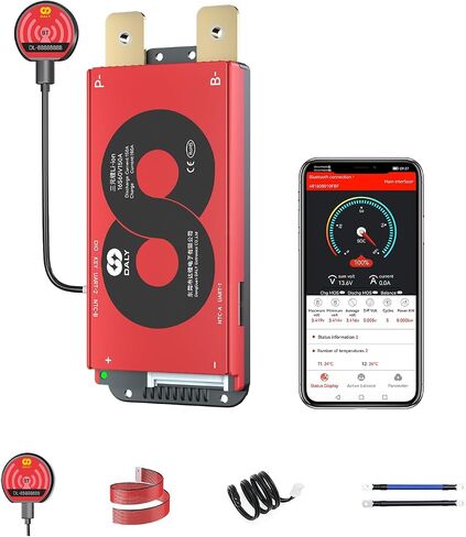 DALY Smart BMS مع وحدة بلوتوث Li-ion 3S-20S 12V-72V 40A-500A لوح حماية البطارية لحزمة بطارية Li-ion (Li-ion 16S 60V 150A+BT Module) in Saudi Arabia