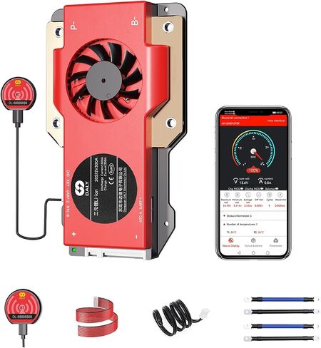 DALY Smart BMS مع وحدة بلوتوث Li-ion 3S-20S 12V-72V 40A-500A لوح حماية البطارية لحزمة بطارية Li-ion (Li-ion 16S 60V 150A+BT Module) in Saudi Arabia