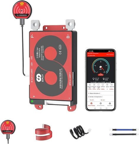 DALY Smart BMS مع وحدة بلوتوث Li-ion 3S-20S 12V-72V 40A-500A لوح حماية البطارية لحزمة بطارية Li-ion (Li-ion 16S 60V 150A+BT Module) in Saudi Arabia
