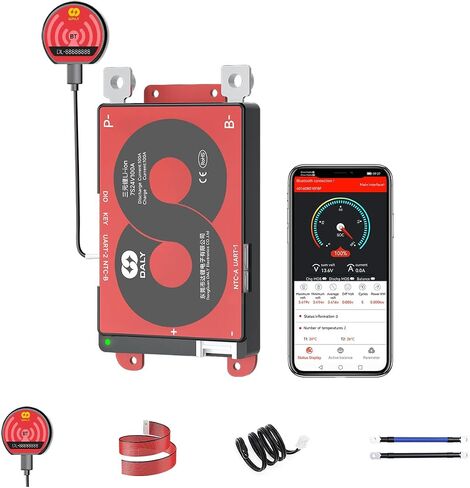 DALY Smart BMS مع وحدة بلوتوث Li-ion 3S-20S 12V-72V 40A-500A لوح حماية البطارية لحزمة بطارية Li-ion (Li-ion 16S 60V 150A+BT Module) in Saudi Arabia