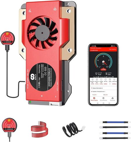 DALY Smart BMS مع وحدة بلوتوث Li-ion 3S-20S 12V-72V 40A-500A لوح حماية البطارية لحزمة بطارية Li-ion (Li-ion 16S 60V 150A+BT Module) in Saudi Arabia