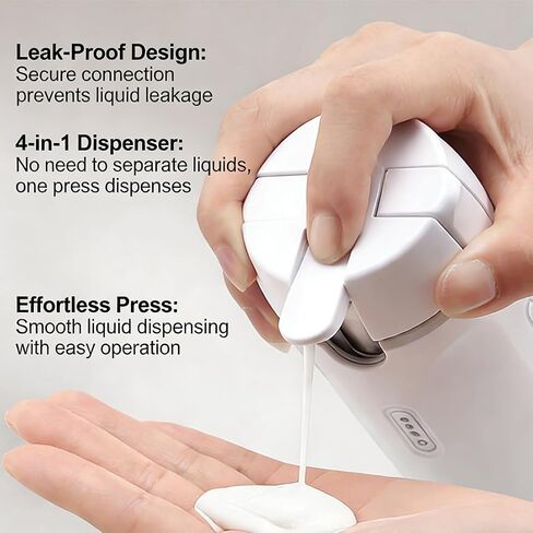4-in-1 30ML Travel Size Dispenser Toiletries Bottles Set, Leak-Proof Refillable Containers Dispensers Labels Portable Toiletry Organizer Cup for Shampoo, Lotion, Soap Travel Essentials in Saudi Arabia