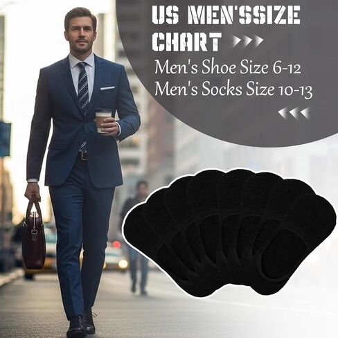 16 Pairs Mens No Show Socks Non Slip Low Cut Cotton Socks Casual Invisible Thin Sock for Loafer Flat Boat in Kuwait