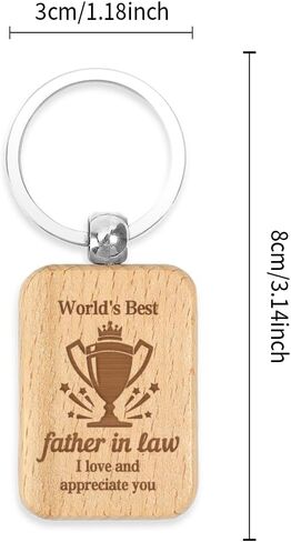 Father in Law Christmas Gifts,Gifts for Father in Law Wooden Keychain,Gift for Dads,Dads Christmas Presents,Daddy Present from Daughter,Valentines Day Presents for Him,Mens Present for Christmas in Saudi Arabia