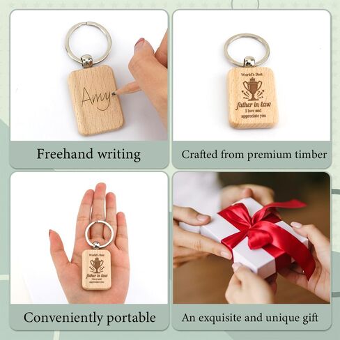 Father in Law Christmas Gifts,Gifts for Father in Law Wooden Keychain,Gift for Dads,Dads Christmas Presents,Daddy Present from Daughter,Valentines Day Presents for Him,Mens Present for Christmas in Saudi Arabia