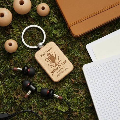 Father in Law Christmas Gifts,Gifts for Father in Law Wooden Keychain,Gift for Dads,Dads Christmas Presents,Daddy Present from Daughter,Valentines Day Presents for Him,Mens Present for Christmas in Saudi Arabia