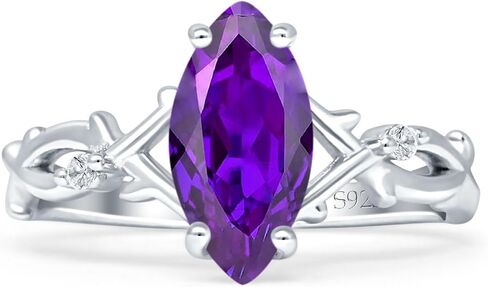 Art Deco Marquise Split Shank Infinity Twisted Vintage Style Cubic Zirconia Wedding Engagement Ring Solid 925 Sterling Silver in Saudi Arabia