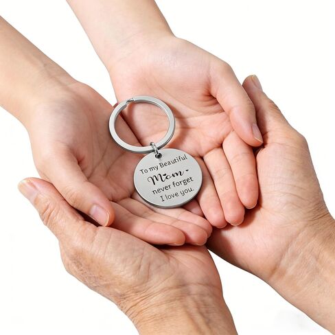 Mom Birthday Gifts from Daughter or Son, Mom Keychain Gift, To My Beautiful Mom I Love You in Saudi Arabia