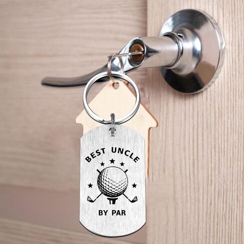 Golf Gifts for Uncle - Best Uncle by Par Golf Keychain - Christmas Gifts for Golfer Uncles in Saudi Arabia