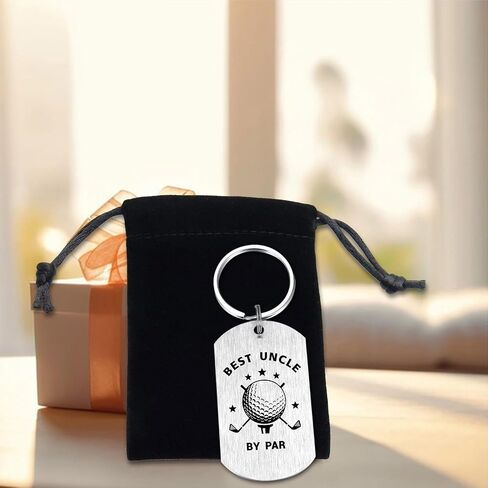 Golf Gifts for Uncle - Best Uncle by Par Golf Keychain - Christmas Gifts for Golfer Uncles in Saudi Arabia