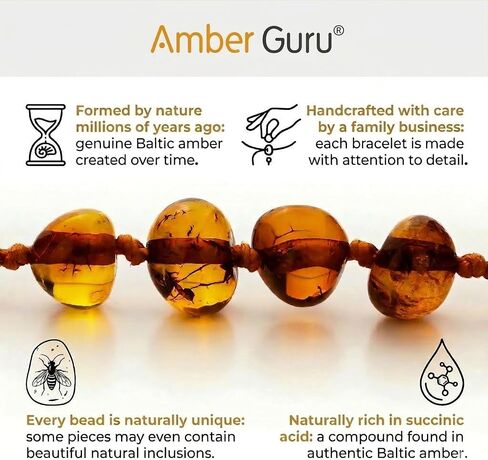 8 Year Old Girl Birthday Gift - Adjustable Baltic Amber Bracelet for Girls - Genuine Beaded Jewelry Gifts for 8 Year Old Girls - Handmade Happy Birthday Bracelets - Cognac Color, Polished Beads in Saudi Arabia