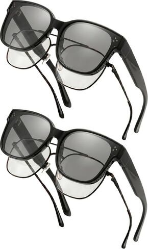 Yogo Vision Fit Over Polarized Sunglasses Over Glasses for Women Wear Over Eyeglasses Oversized Wraparound UV400 Sun Glasses in Kuwait