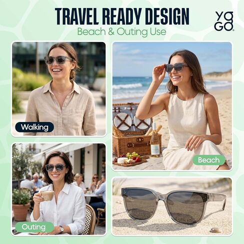 Yogo Vision Fit Over Polarized Sunglasses Over Glasses for Women Wear Over Eyeglasses Oversized Wraparound UV400 Sun Glasses in Kuwait