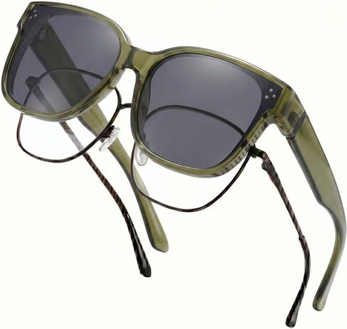 Yogo Vision Fit Over Polarized Sunglasses Over Glasses for Women Wear Over Eyeglasses Oversized Wraparound UV400 Sun Glasses in Kuwait