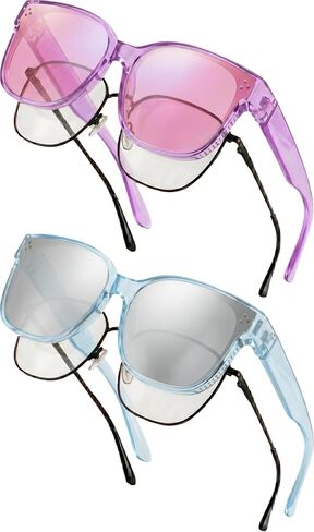 Yogo Vision Fit Over Polarized Sunglasses Over Glasses for Women Wear Over Eyeglasses Oversized Wraparound UV400 Sun Glasses in Kuwait