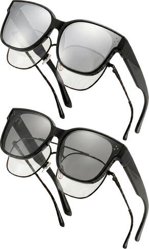 Yogo Vision Fit Over Polarized Sunglasses Over Glasses for Women Wear Over Eyeglasses Oversized Wraparound UV400 Sun Glasses in Kuwait