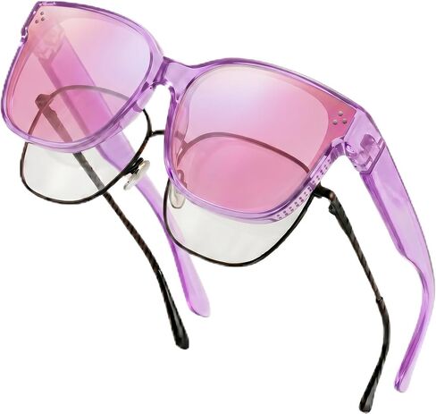 Yogo Vision Fit Over Polarized Sunglasses Over Glasses for Women Wear Over Eyeglasses Oversized Wraparound UV400 Sun Glasses in Kuwait