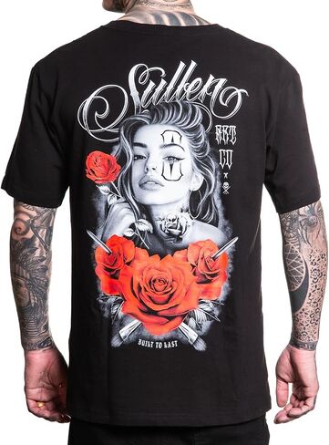 Sullen Men's Desires Valentine Capsule Tattoo Lifestyle Graphic Cotton Standard Short Sleeve Tee in Kuwait