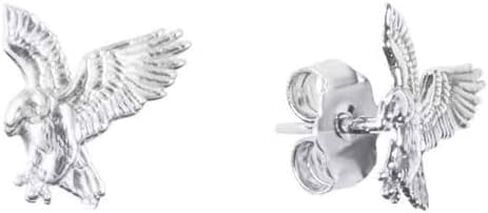 Fine Sterling Silver American Bald Eagle Stud Earrings in Saudi Arabia