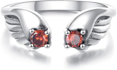 Angel Wing Ring S925 Sterling Silver Adjustable Wings Rings Jewelry Gifts for Women Men in Kuwait