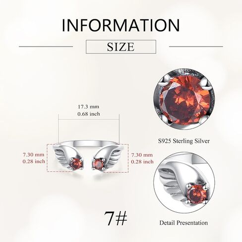 Angel Wing Ring S925 Sterling Silver Adjustable Wings Rings Jewelry Gifts for Women Men in Kuwait