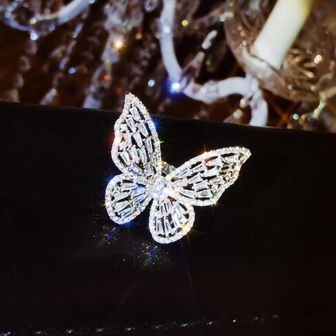 Large Butterfly CZ Full Pave Sparkling Statement Ring for Women in Kuwait