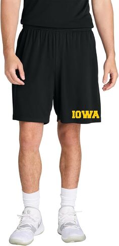 STUFF WITH ATTITUDE Iowa Black Polyester MESH Pocket Gym Shorts in Saudi Arabia