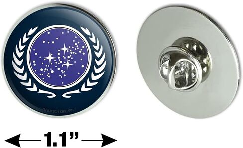 Star Trek United Federation of Planets Logo Metal 1.1" Tie Tack Hat Lapel Pin Pinback in Kuwait