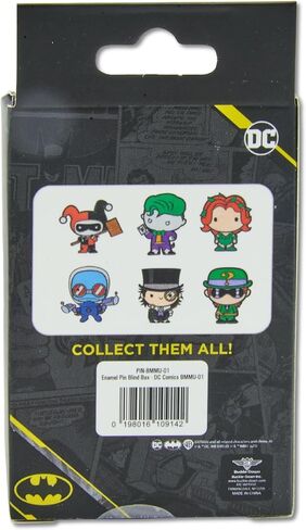سلسلة DC Comics Chibi Villains Mystery Enamel Pin Blind Box Series أو Penguin أو Riddler أو Poison Ivy أو Mr. Freeze أو Harley Quinn أو Joker in Kuwait