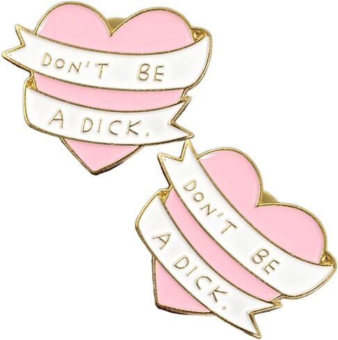 Don't Be A Dick Brooch Pins Badge for Women Men Clothing Bags Jackets Hat Accessory Decoration 2 Pcs in Saudi Arabia