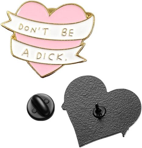 Don't Be A Dick Brooch Pins Badge for Women Men Clothing Bags Jackets Hat Accessory Decoration 2 Pcs in Saudi Arabia