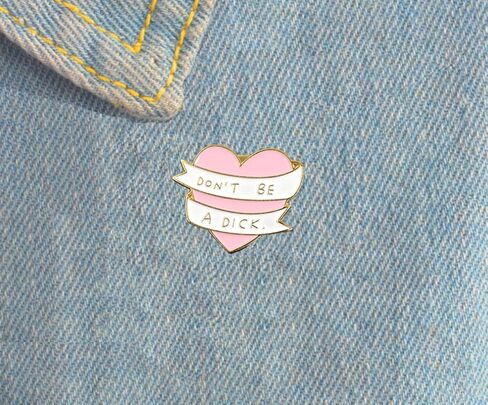 Don't Be A Dick Brooch Pins Badge for Women Men Clothing Bags Jackets Hat Accessory Decoration 2 Pcs in Saudi Arabia