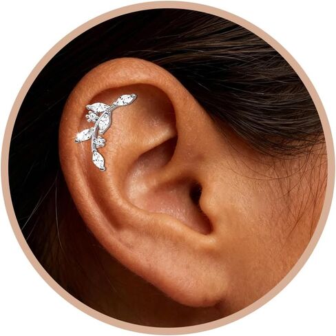 Cartilage Earrings for Women Hypoallergenic - 925 Sterling Silver Post Helix Tragus Conch Piercing Jewelry Flat Back Stud Earring for Sensitive Ears Climbers Earrings for Women 20G in Kuwait
