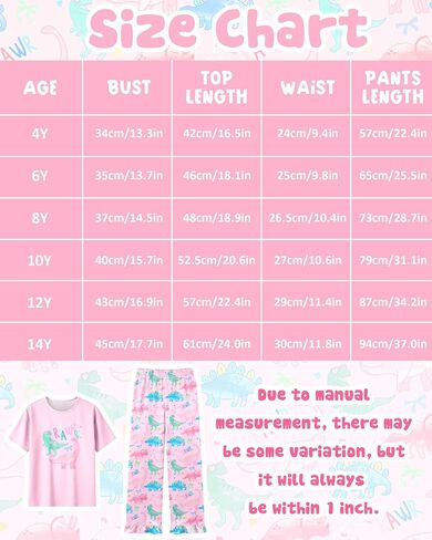 Sylfairy Girls Pajamas Summer Toddler Girl Pajamas Sets Short Sleeve and Pants Girls' Cute Sleepwear Pjs in Saudi Arabia