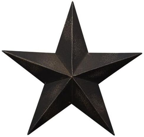 ACCENTHOME Country Steel Metal Barn Star Antique Rustic Country Primitive Barn Star Wall Décor 18" (Red) in Saudi Arabia