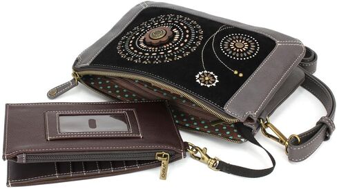 محفظة CHALA Dazzled Zip Pouch للسيدات من الجلد الصناعي المحمي بتقنية RFID مع حزام قابل للتعديل in Kuwait