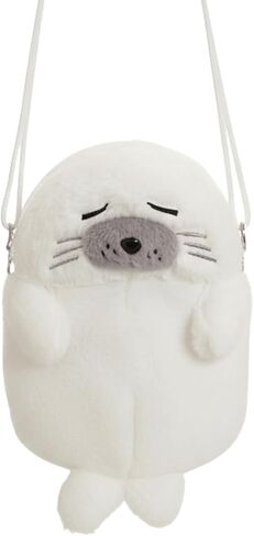 Cute Kawaii Seal Plush Purse, Mini Crossbody Bag for Women Teens, Animal Lover Handbag, Small Cute Novelty Gift for Birthday Christmas in Saudi Arabia