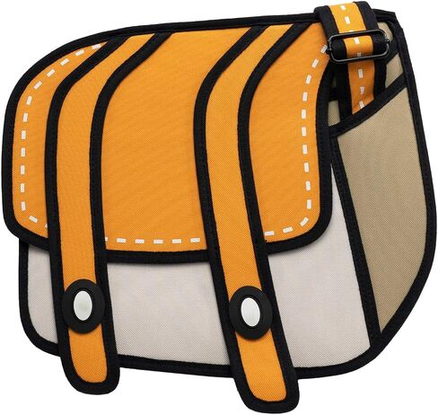 Original 2D Cartoon Crossbody Bag Purse (Cheese), Fun Novelty Cross Body Funny Anime Messenger Bags for Women, Carries Digital Camera, Essentials for Daily and Travel in Saudi Arabia