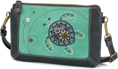 محفظة CHALA Dazzled Zip Pouch للسيدات من الجلد الصناعي المحمي بتقنية RFID مع حزام قابل للتعديل in Kuwait
