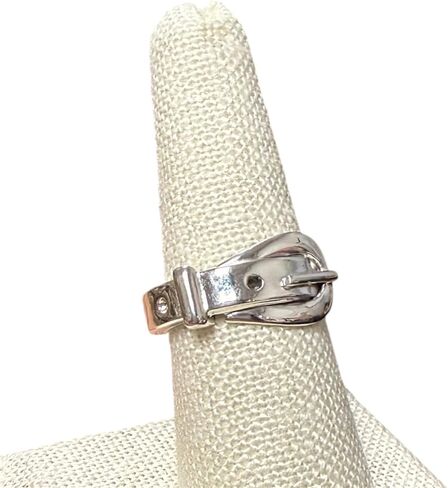 Sterling Silver Buckle Ring, 5mm Band, Belt Ring, Novelty Ring, .925 Sterling Silver in Saudi Arabia